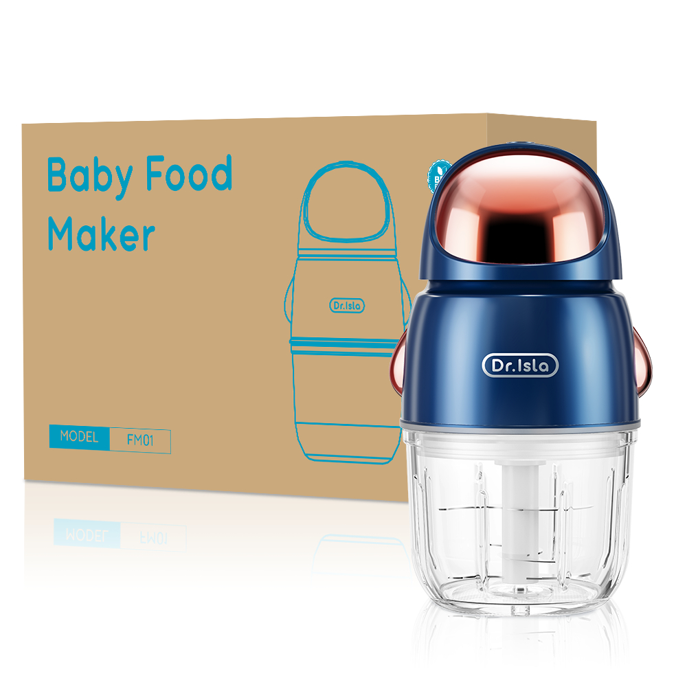 Dr.isla Blender MPASI FM01 8 Bilah Portabel Food Processor Kaca 300ML Foto 6