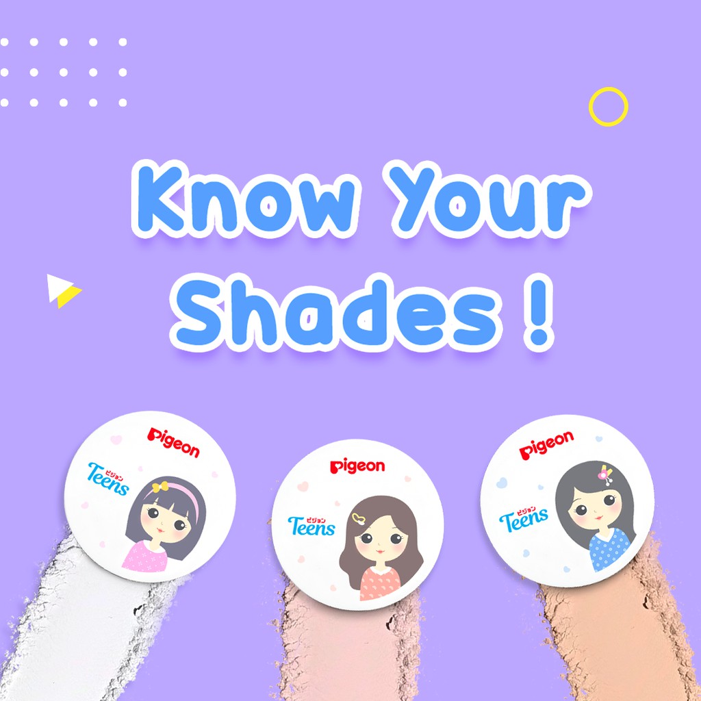 Pigeon TEENS Compact Powder Squalane 14Gr Bedak Padat Remaja Non-Acnegenic White Foto 3