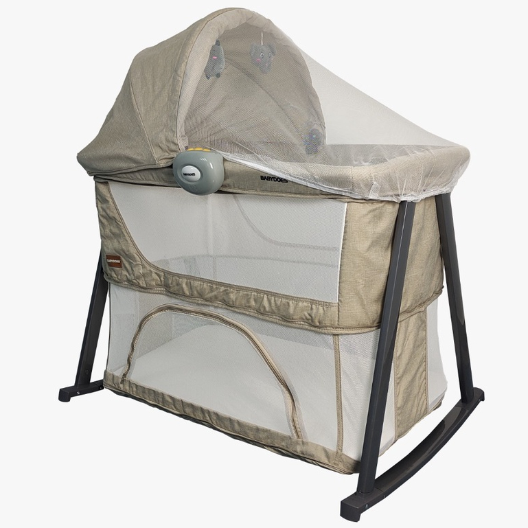 Baby Box Babydoes 4-in-1 Cottage Crib Tempat Tidur Bayi Portable dengan Music Box Foto 6