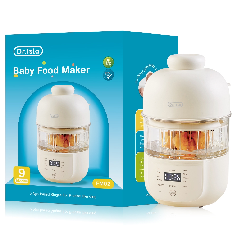 Dr.isla Smart Baby Food Processor MPASI 12 Fitur Pengukus Blender Serbaguna Foto 5