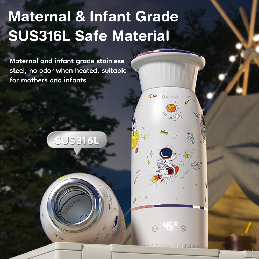 Dr.isla Termos Pemanas Air Listrik Portable N39 Wireless 500ml Stainless Steel SUS316L Foto 3