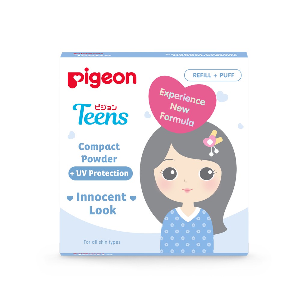 Pigeon Teens Compact Powder Refill UV Protection 14Gr Natural Non-Acnegenic