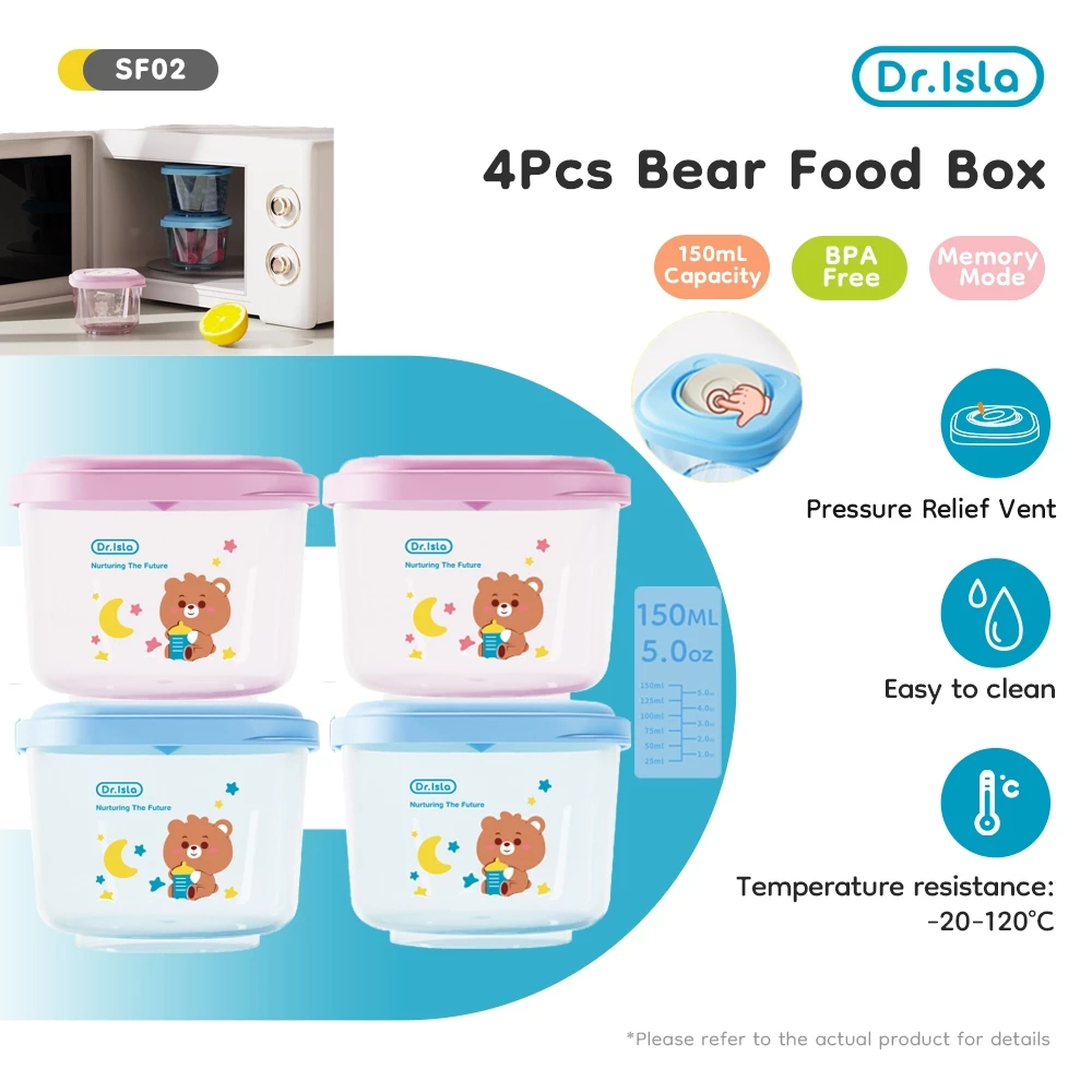 Dr.isla Food Container MPASI 4PCS BPA Free